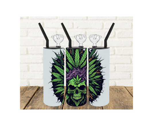 Skull Plant 420 Tumbler Pipe