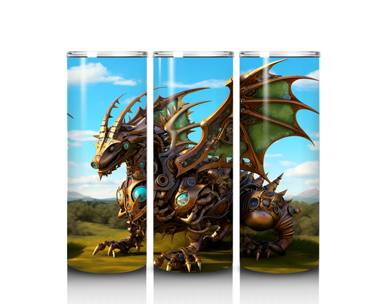 20 oz Steampunk Dragon Tumbler