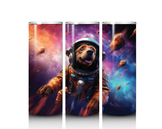 20 oz Dog in Space Tumbler