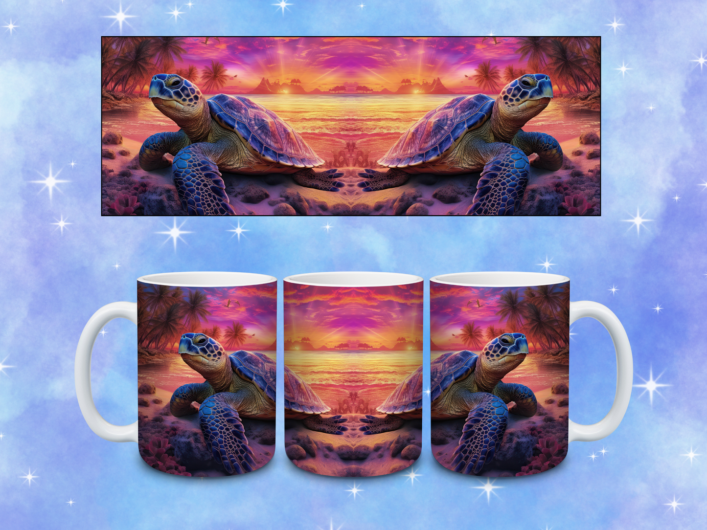 Sunset Turtle Coffee Mug