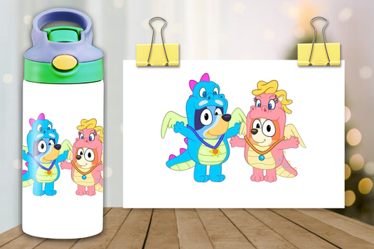 12 oz Bluey and Bingo Water Bottle