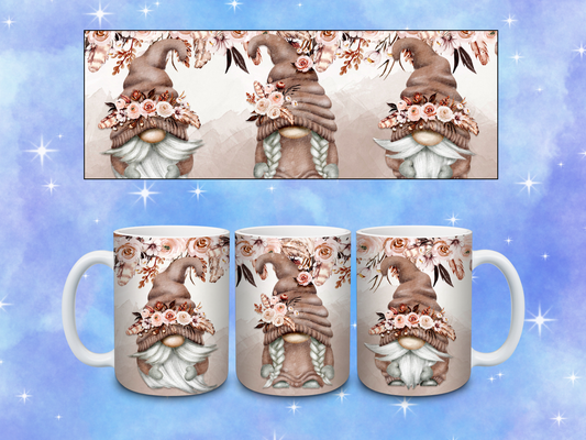 Floral Gnome Coffee Mug