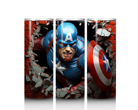 20 oz Breakout Captain America Tumbler