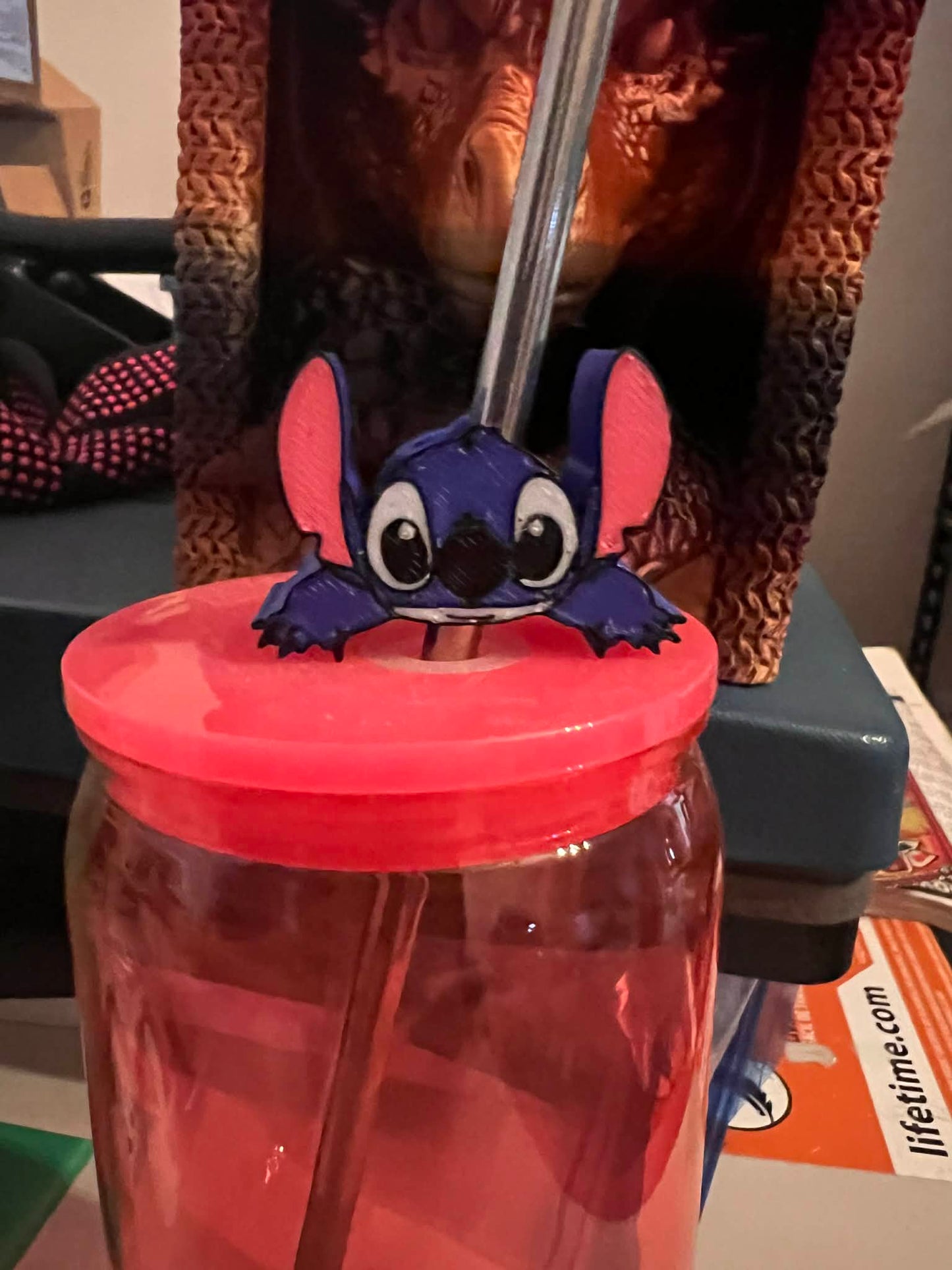 Blue Alien Straw Topper