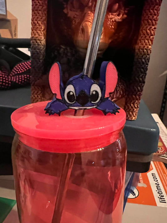 Blue Alien Straw Topper