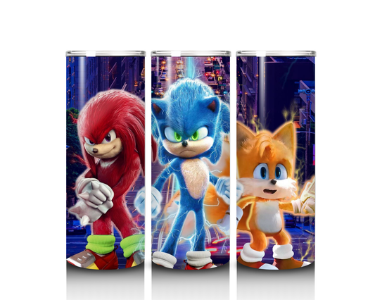 20 oz Sonic, Knuckles and Tails Tumbler