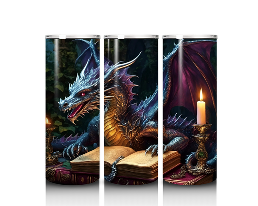 20 oz Book Dragon Tumbler