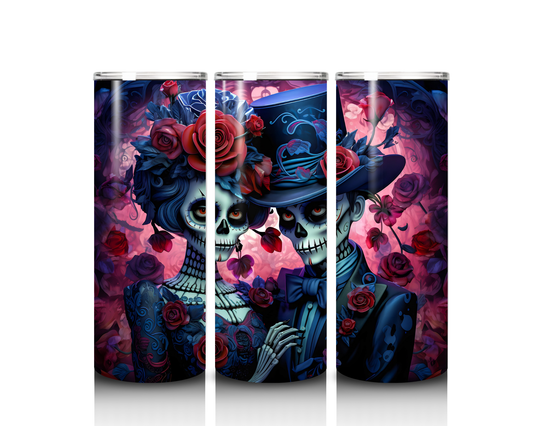 Skeleton Couple Tumbler