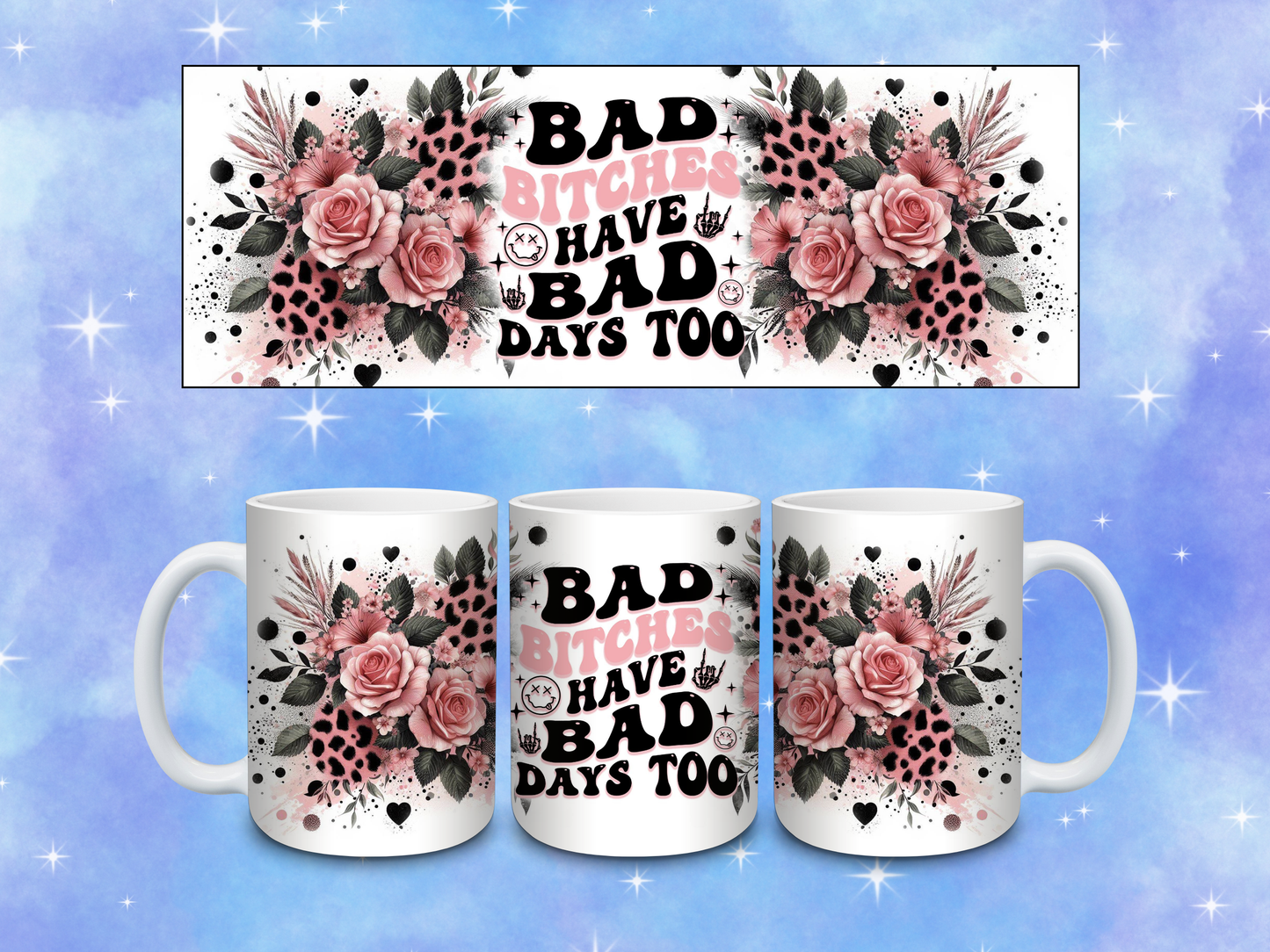 Floral Bad Days Coffee Mug