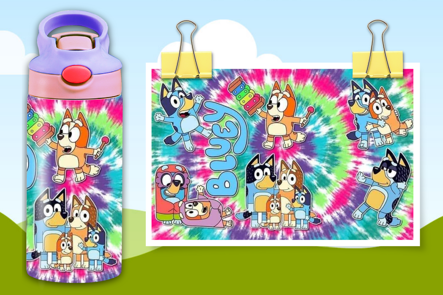 Tie Dye Bluey Tumbler