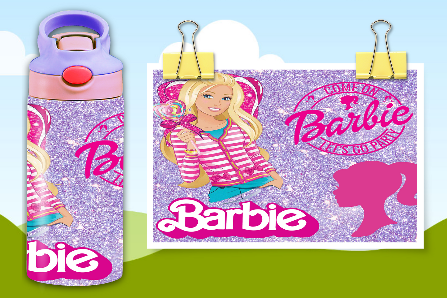 Barbie Silhouette Kids Tumbler