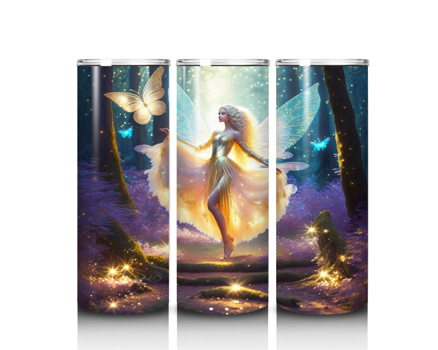 Golden Dancing Fairy Tumbler