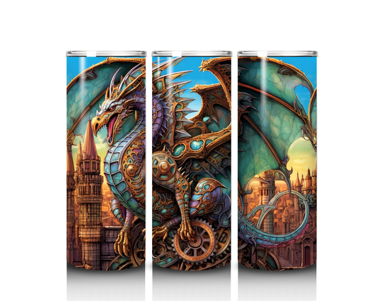 20 oz Steampunk Dragon Tumbler
