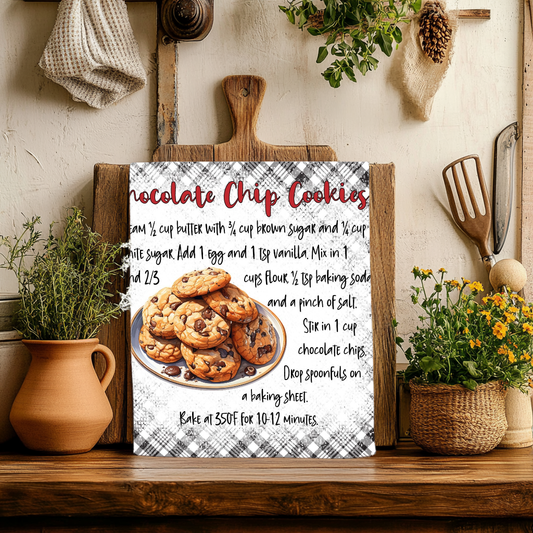 Chocolate Chip Cookie Recipe Dish Towel