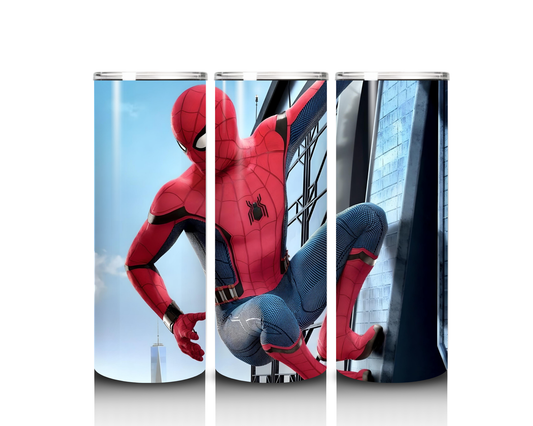 20 oz Spiderman Building Climb Tumbler