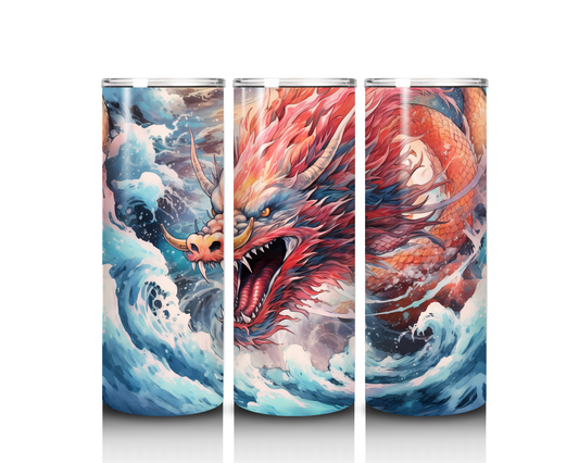 20 oz Oriental Water Dragon Tumbler