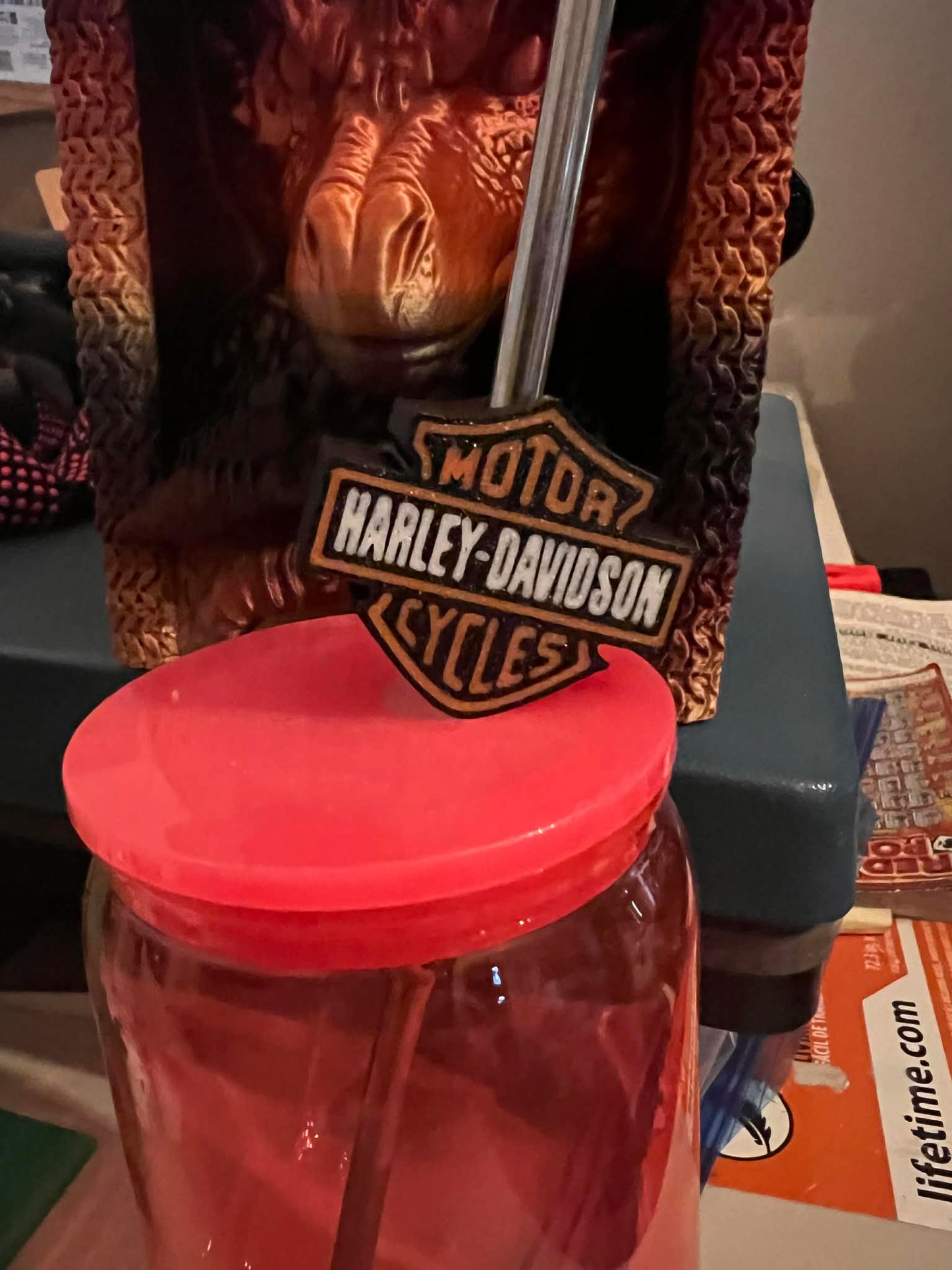 Harley Davidson Straw Topper