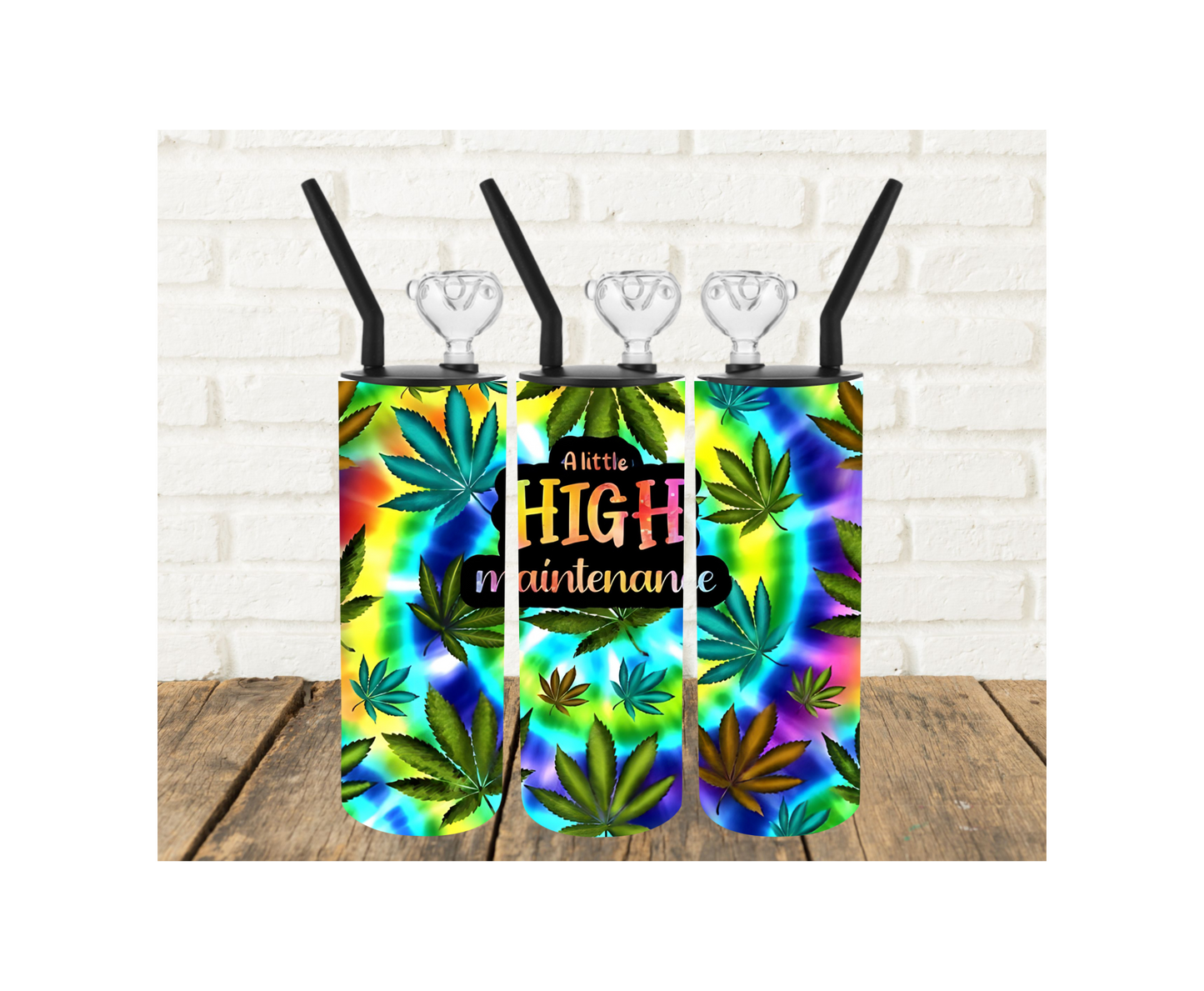 Tie Dye High Maintenance 420 Tumbler Pipe