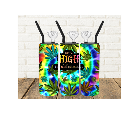 Tie Dye High Maintenance 420 Tumbler Pipe