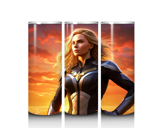 20 oz Captain Marvel Sunset Tumbler