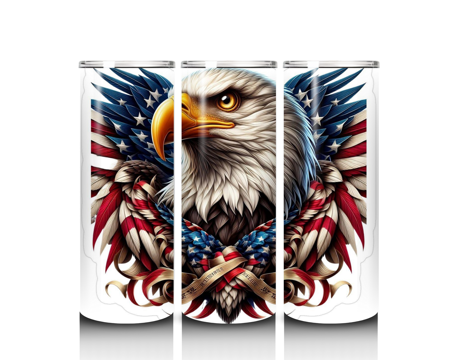 Patriotic Bald Eagle Tumbler