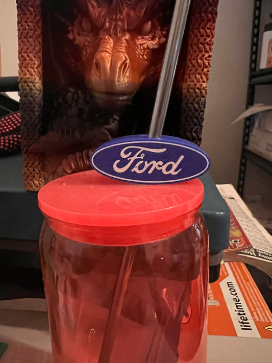 Ford Logo Straw Topper