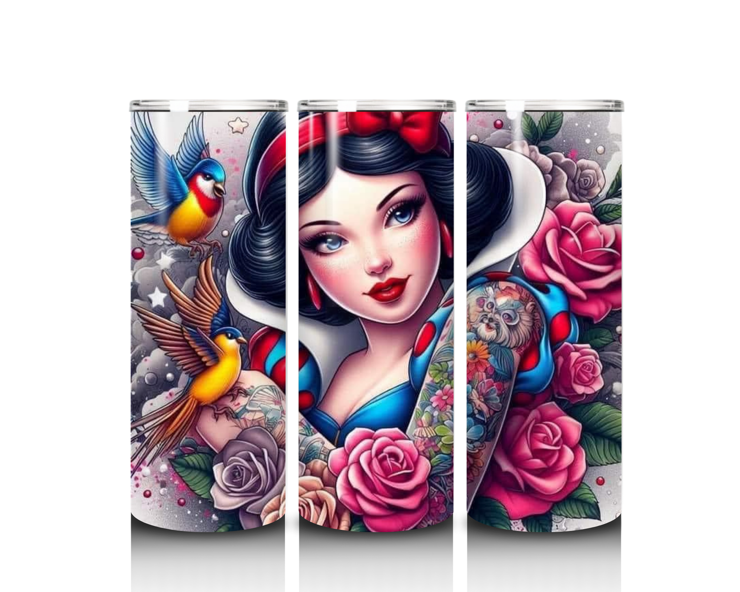20 oz Snow White with Tattoos Tumbler