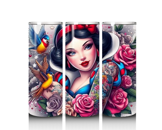 20 oz Snow White with Tattoos Tumbler