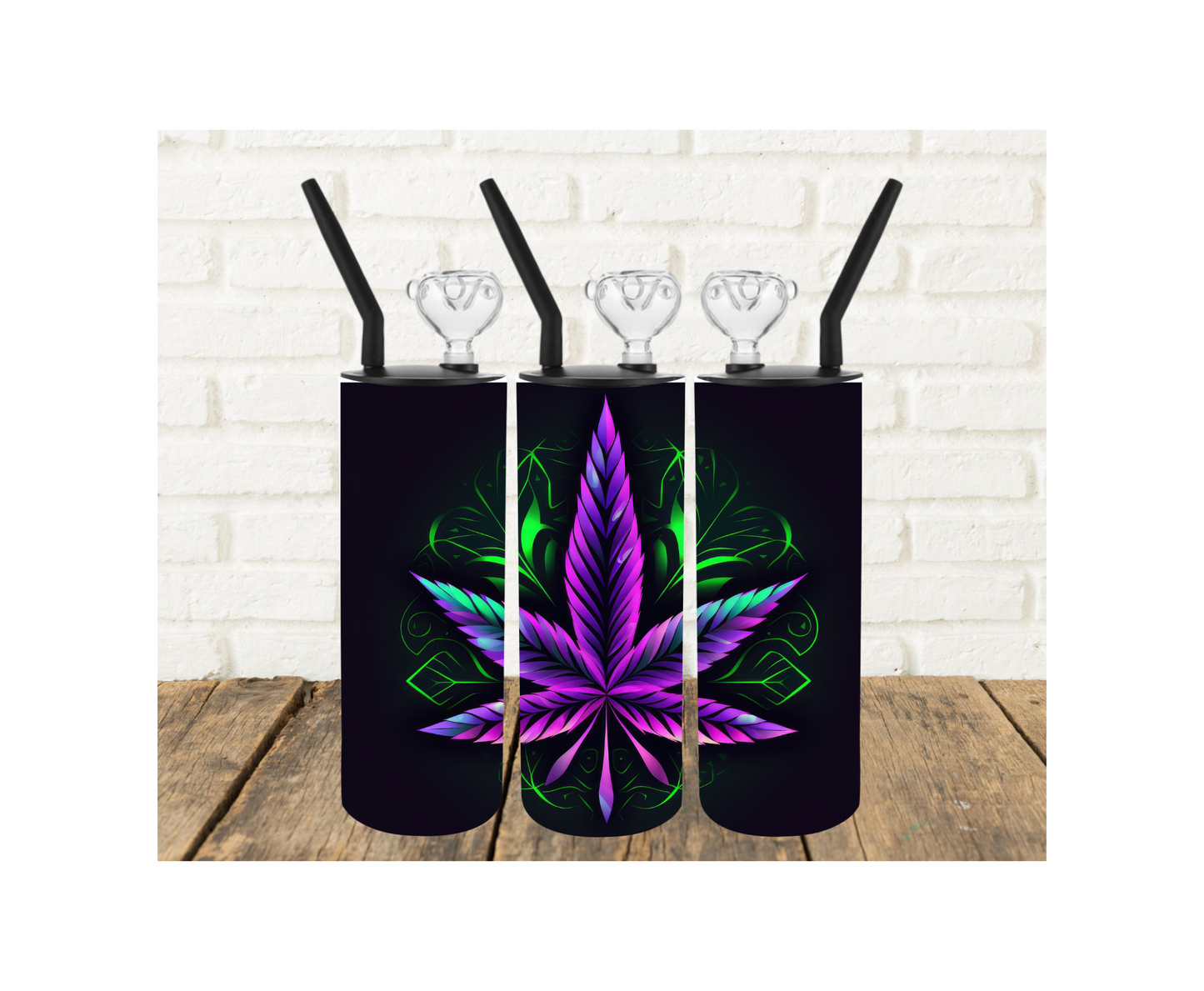 Purple Pot Leaf 420 Tumbler Pipe