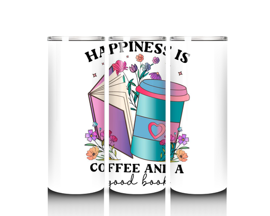 Happiness is Coffee and a Good Book Tumbler