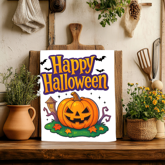 Happy Halloween Dish Towel