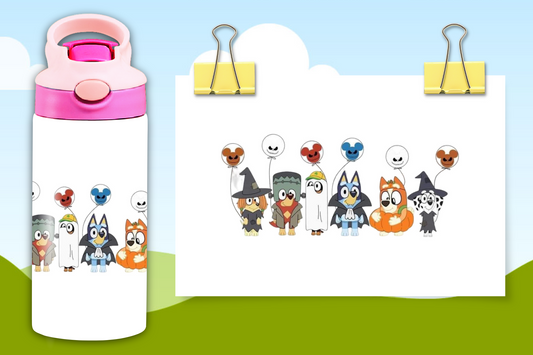 12 oz Kids Halloween Bluey Water Bottle