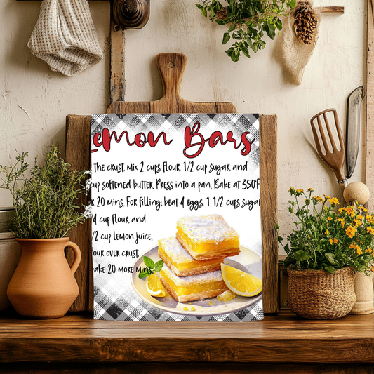 Lemon Bar Recipe Dish Towel