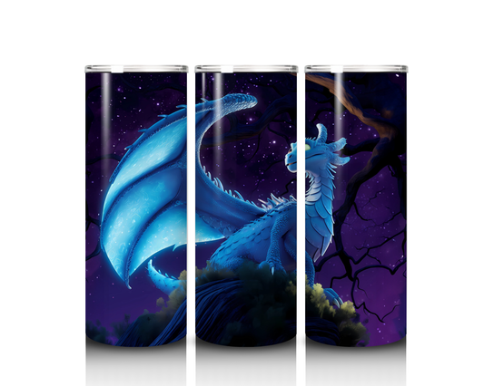 20 oz White Dragon Tumbler
