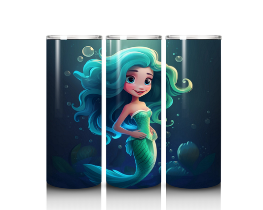 Cartoon Mermaid Tumbler