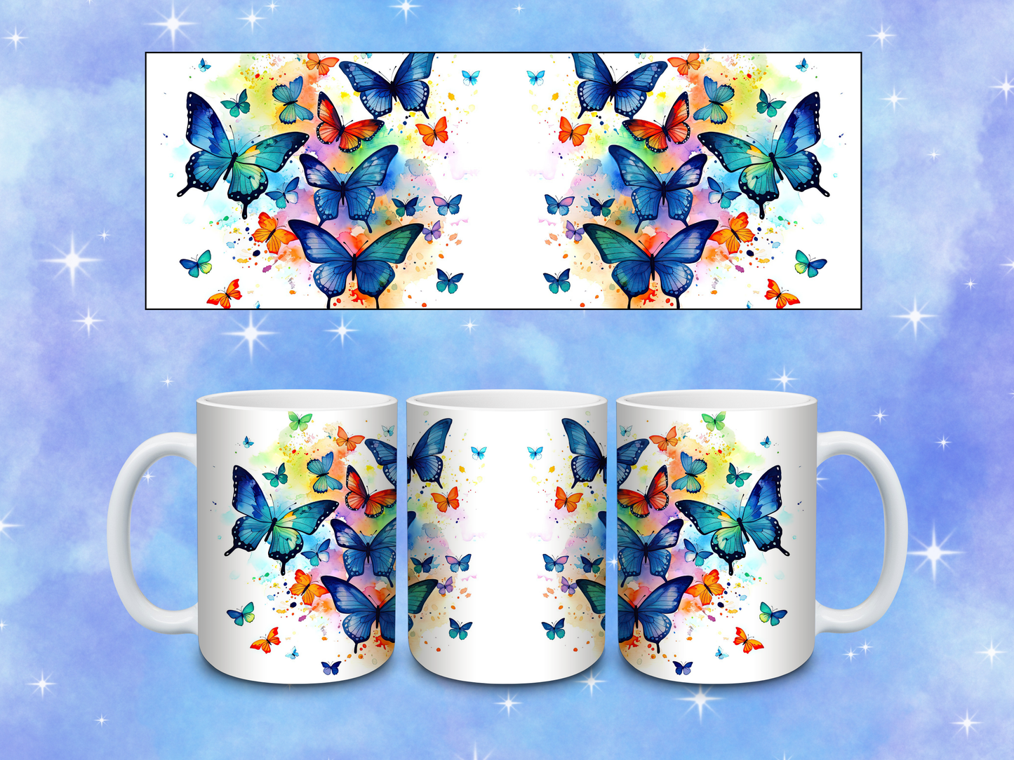 Rainbow Butterfly Coffee Mug