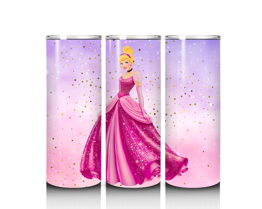 20 oz Cinderella in a Pink Dress Tumbler